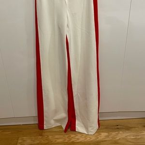 Pants with red stripes